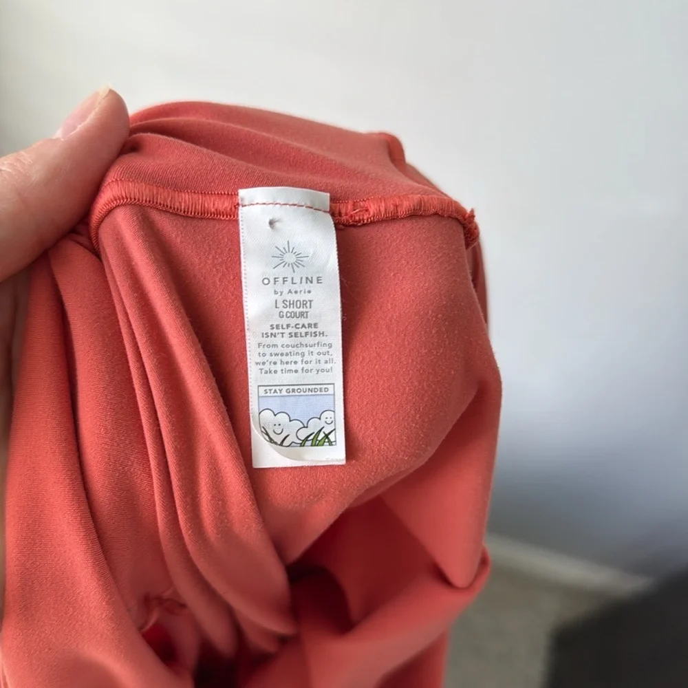 Offline By Aerie Orange Twist Flare Leggings - Picture 7 of 9